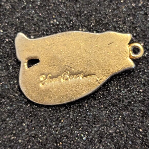 Vintage Cat Laurel Burch Gold Tone Necklace Charm Kitten Kitty Collectible - Picture 5 of 7